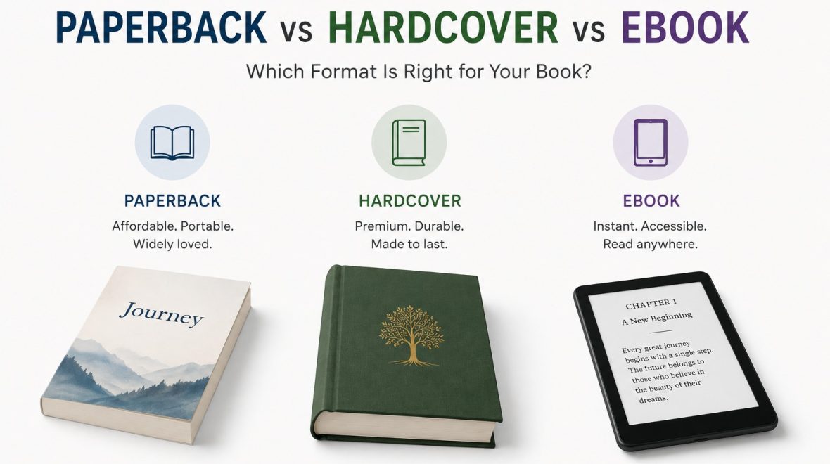 Paperback vs Hardcover vs eBook: Which Format Is Right for Your Book?